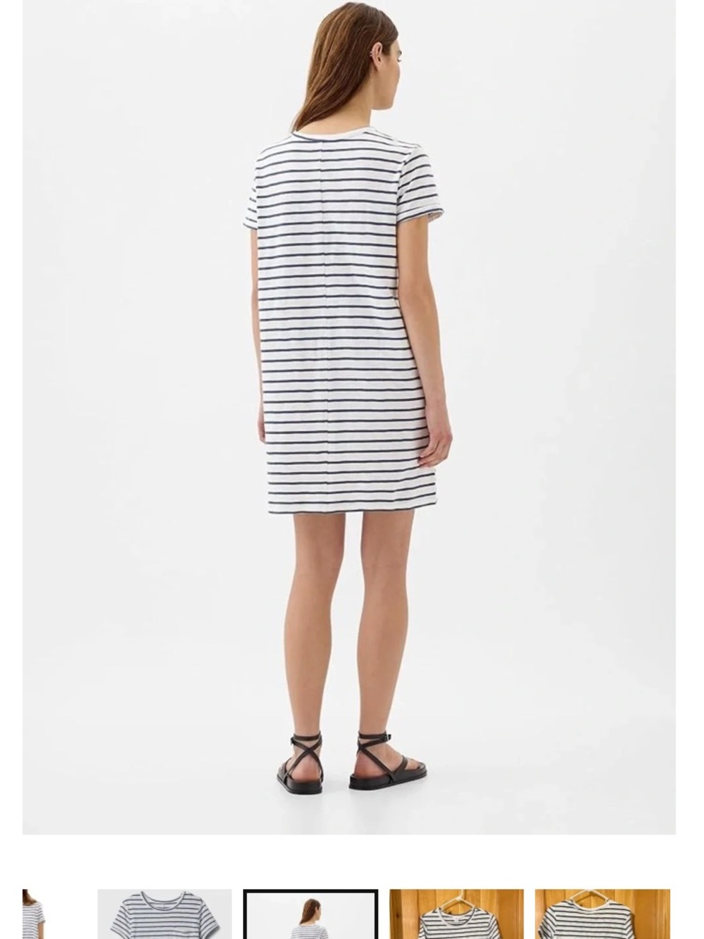 Gap white & blue striped dress